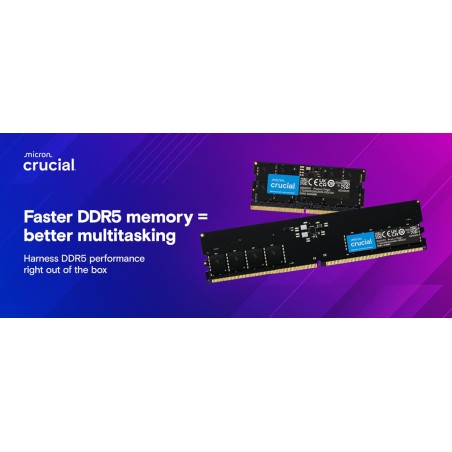 Crucial DDR5 SDRAM 16GB CL40 Ikke-ECC DIMM 288-PIN
